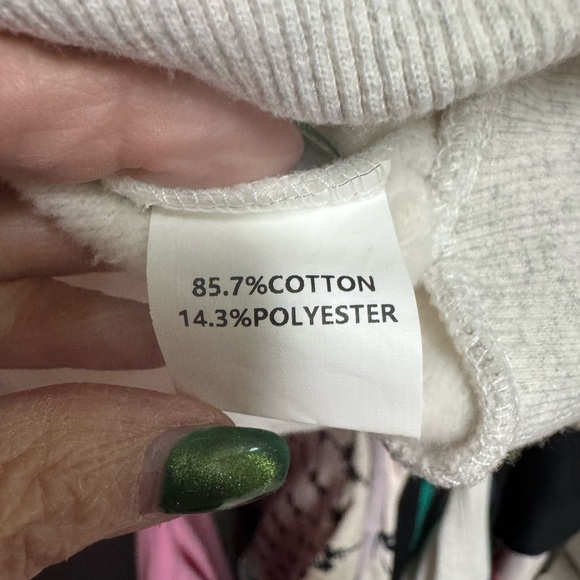 QUEEN OF SPARKLES Light Gray Sweatshirt with Turkey Design Small (oversized) - Picture 5 of 6